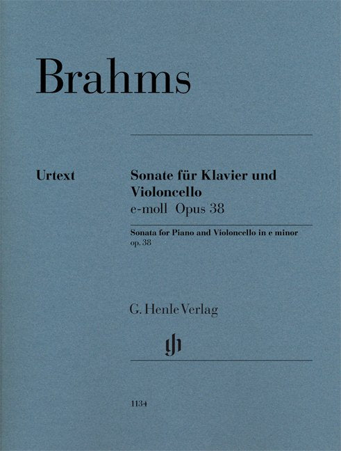 Brahms: Sonata No. 1, Op. 38 in E Minor — Cello & Piano (G. Henle Verlag)