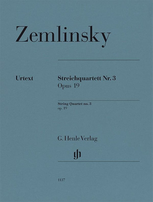 Zemlinsky - String Quartet No 3 Op 19 Set Of Parts (G. Henle Verlag)