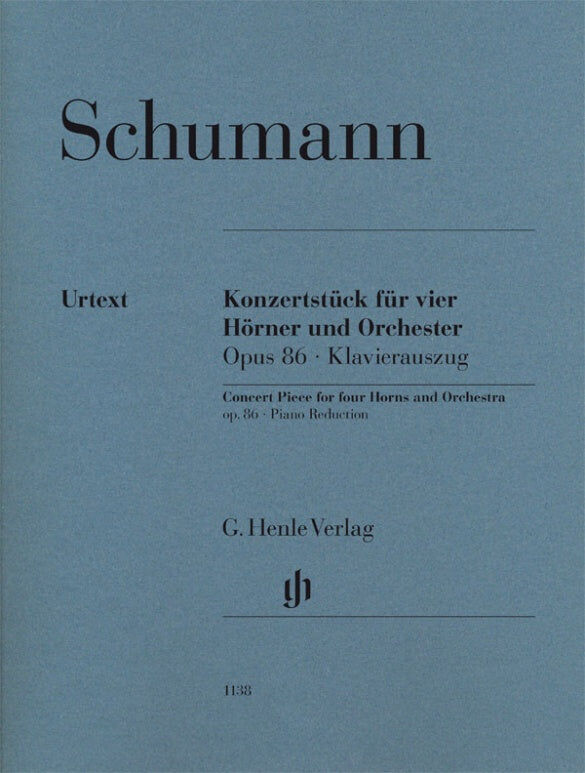 Schumann Concert Piece for Four Horns Op. 86 Score/Parts Henle HN1138