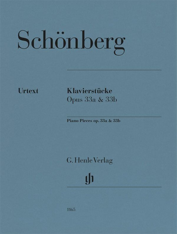 Schoenberg Piano Pieces Op. 33a & 33b, G. Henle Verlag, Piano Solo, 26 Pages