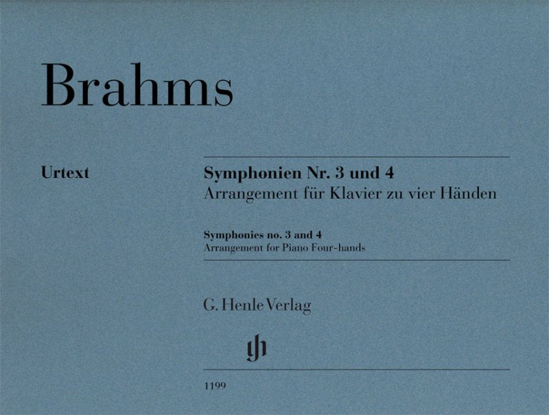 Brahms: Symphonies Nos. 3 & 4 — Piano Duet (G. Henle Verlag)