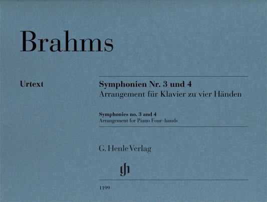 Brahms: Symphonies Nos. 3 & 4 — Piano Duet (G. Henle Verlag)