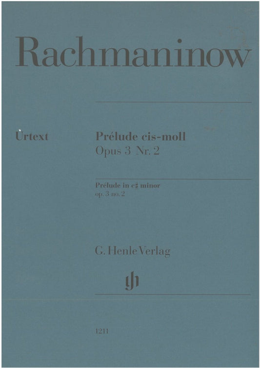 Rachmaninoff Prelude C Sharp Minor Op. 3 No. 2 - Henle Urtext Edition for Piano, 15 Pages