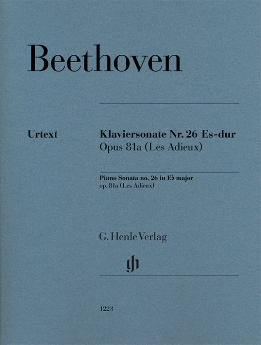 Beethoven Piano Sonata No. 26 E Flat Op. 81A Les Adieux Sheet Music