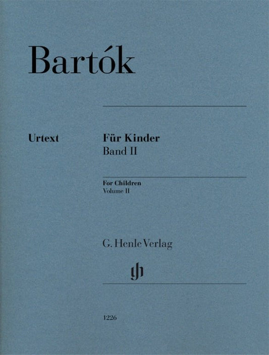 Bartók: For Children Vol. 2 — Piano Solo Urtext (G. Henle Verlag)