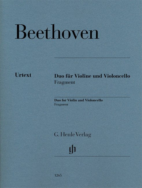 Beethoven: Duo for Violin & Piano — Fragment (G. Henle Verlag)