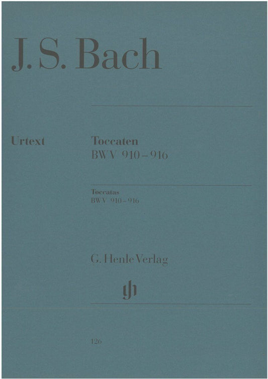 Bach - Toccatas BWV 910-916 Urtext Edition for Piano, Edited by Rudolf Steglich