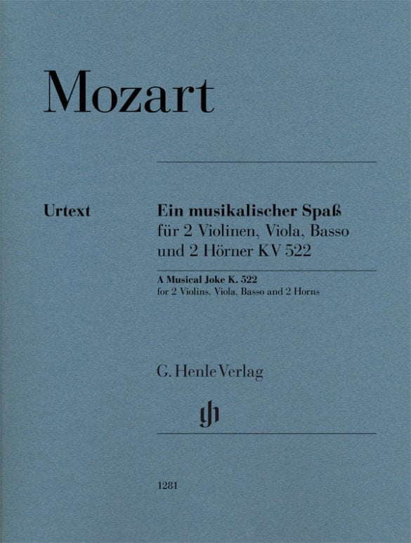 Mozart: A Musical Joke, K. 522 — Parts for Violin, Viola & Cello (G. Henle Verlag)