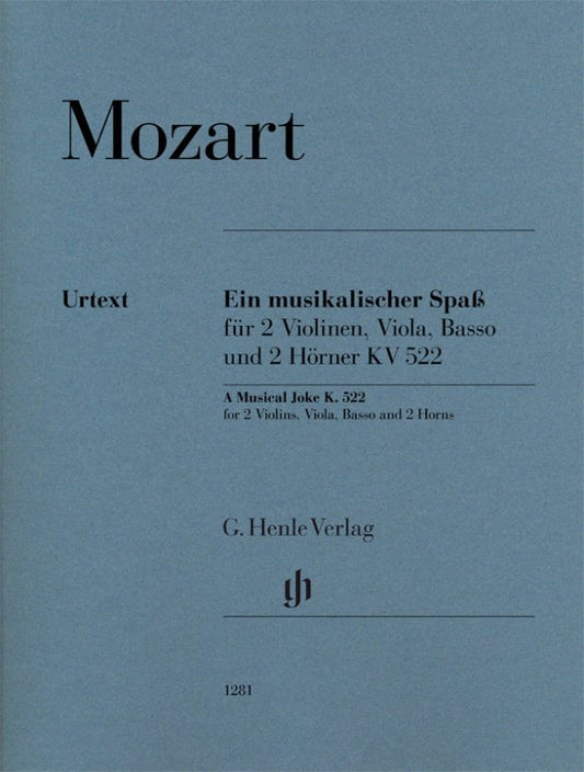 Mozart: A Musical Joke, K. 522 — Parts for Violin, Viola & Cello (G. Henle Verlag)