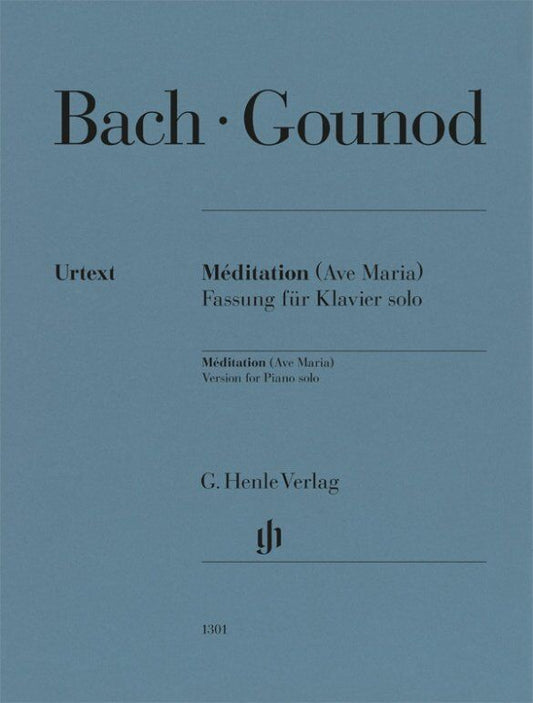Bach/Gounod - Meditation (Ave Maria) Piano Solo Urtext Edition, 11 Pages, G. Henle Verlag