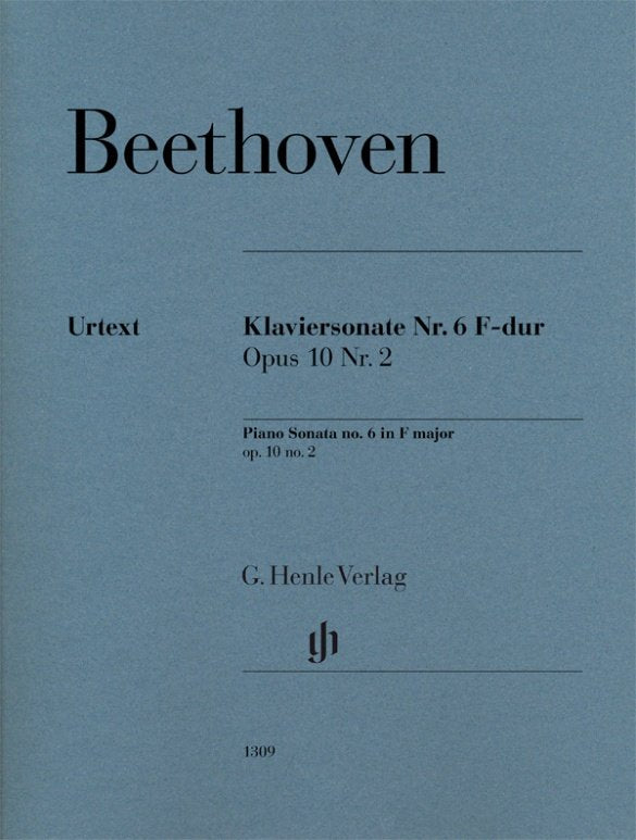 Beethoven: Piano Sonata No. 6 in F Major, Op. 10 No. 2 — Piano Solo (G. Henle Verlag)