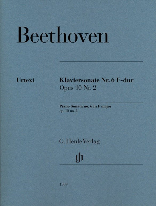 Beethoven: Piano Sonata No. 6 in F Major, Op. 10 No. 2 — Piano Solo (G. Henle Verlag)