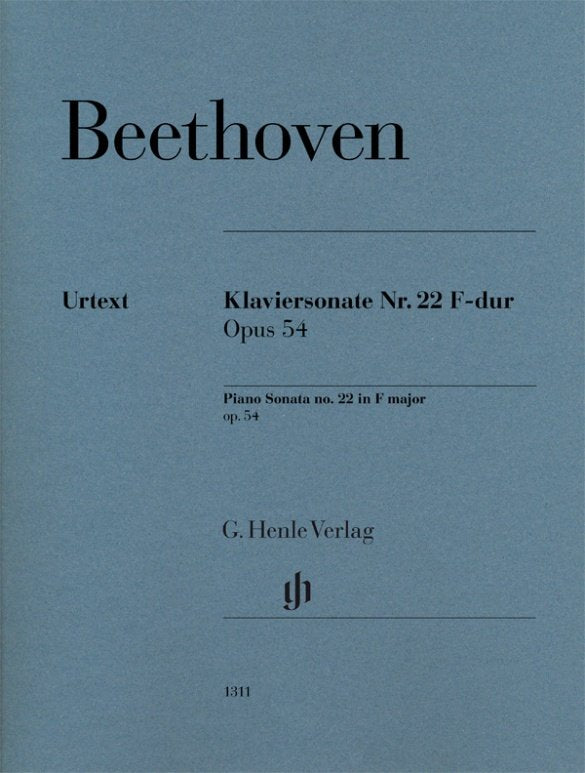 Beethoven: Sonata No. 22 in F Major, Op. 54 — Piano Solo (G. Henle Verlag)