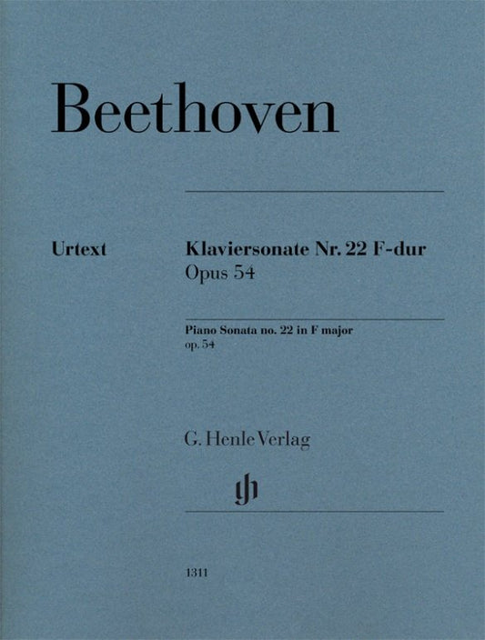 Beethoven: Sonata No. 22 in F Major, Op. 54 — Piano Solo (G. Henle Verlag)