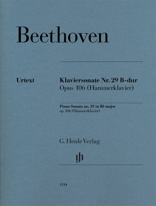 Beethoven: Piano Sonata No. 29 in B Flat Major, Op. 106 'Hammerklavier' — Piano Solo (G. Henle Verlag)