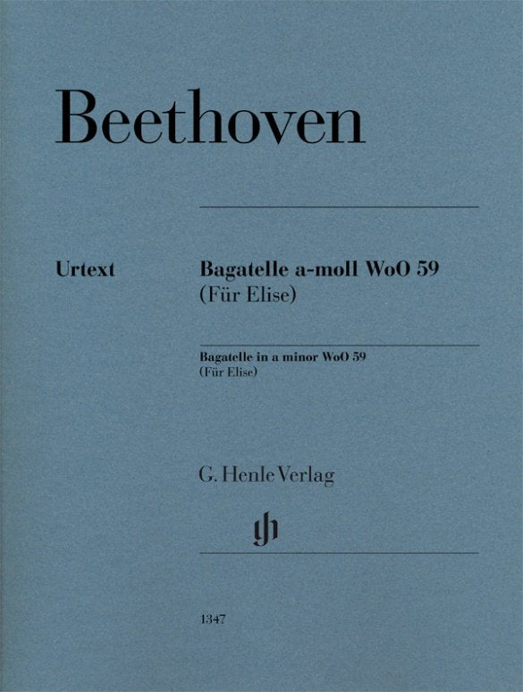 Beethoven: Für Elise, Bagatelle in A Minor — Piano Solo (G. Henle Verlag)