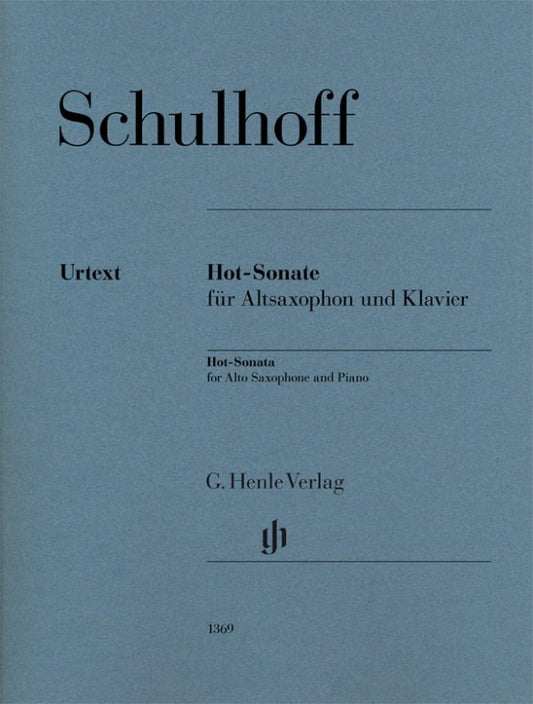 Schulhoff: Hot Sonata — Alto Saxophone & Piano (G. Henle Verlag)