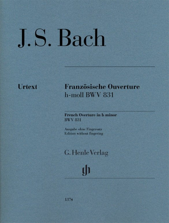 Bach: French Overture in B Minor, BWV 831 — Piano Solo, No Fingering (G. Henle Verlag)
