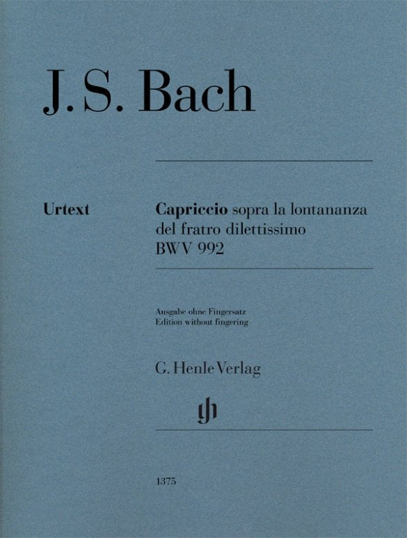 Bach: Capriccio in B-flat, BWV 992 — Piano Solo, No Fingering (G. Henle Verlag)