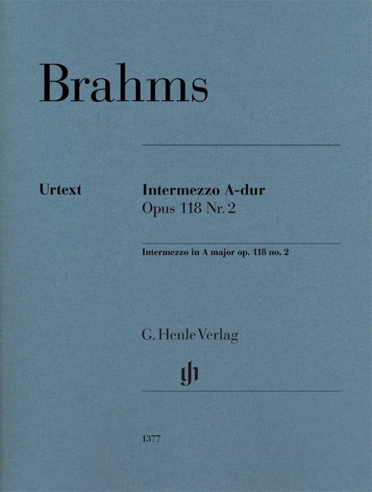 Brahms Intermezzo in A Major Op. 118 No. 2 for Piano - G. Henle Verlag Edition, 8 Pages
