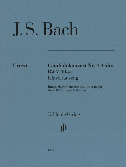Bach Harpsichord Concerto No. 4 A Major BWV 1055 for 2 Pianos 4 Hands - G. Henle Verlag Edition