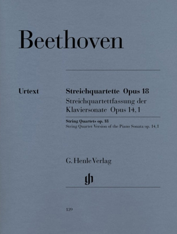 String Quartet Op 18 1 To 6 2 Violin Viola Vc (Set Of Parts) Book