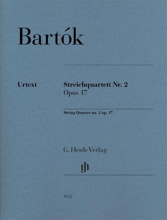Bartok String Quartet No. 2 Op. 17 Set of Parts for Cello and Viola