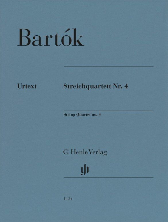 Bartok - String Quartet No. 4 Urtext Edition for Cello and Viola, 102 Pages, G. Henle Verlag