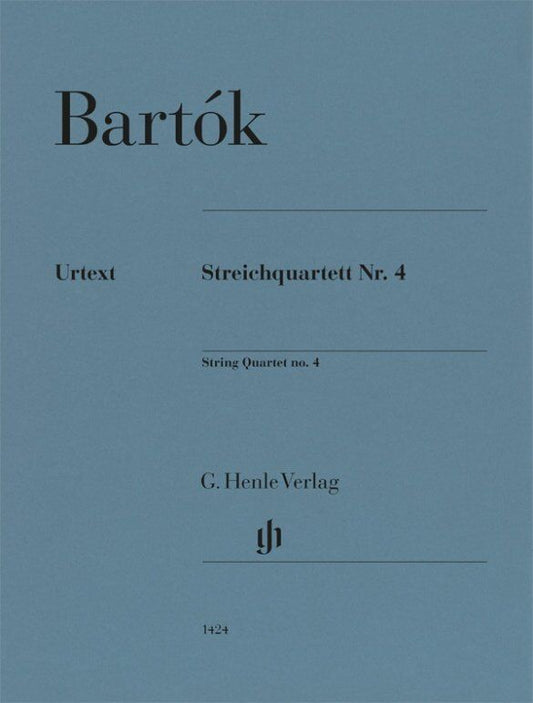 Bartok - String Quartet No. 4 Urtext Edition for Cello and Viola, 102 Pages, G. Henle Verlag