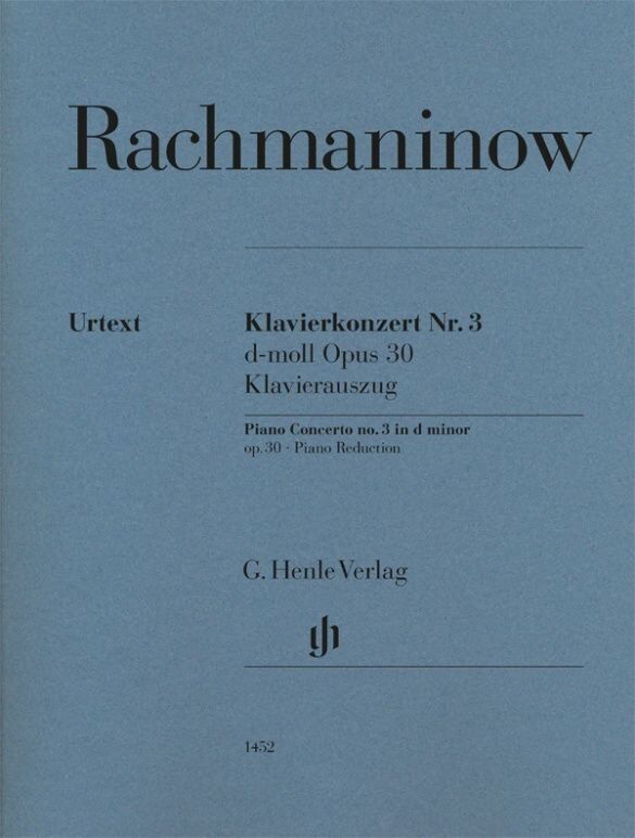 Rachmaninoff Piano Concerto No. 3 in D Minor Op. 30 for 2 Pianos 4 Hands, G. Henle Verlag Edition