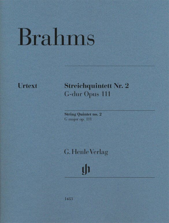 Brahms String Quintet No 2 G Major Op 111 Set of Parts - Henle Urtext Edition for Cello