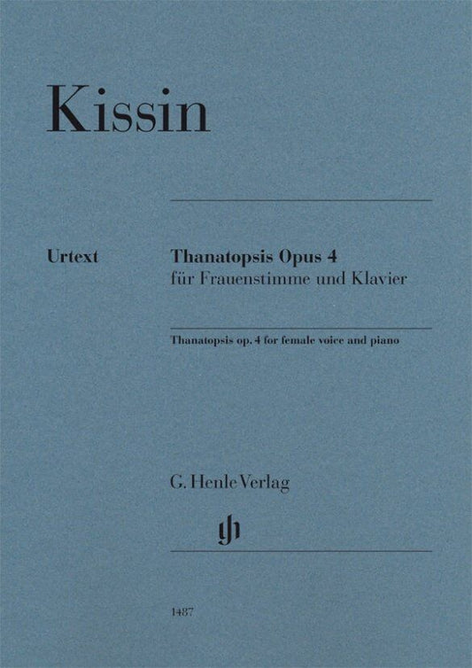 Kissin - Thanatopsis Op. 4 for Female Voice and Piano, 22 Pages, Includes Translations and Afterword