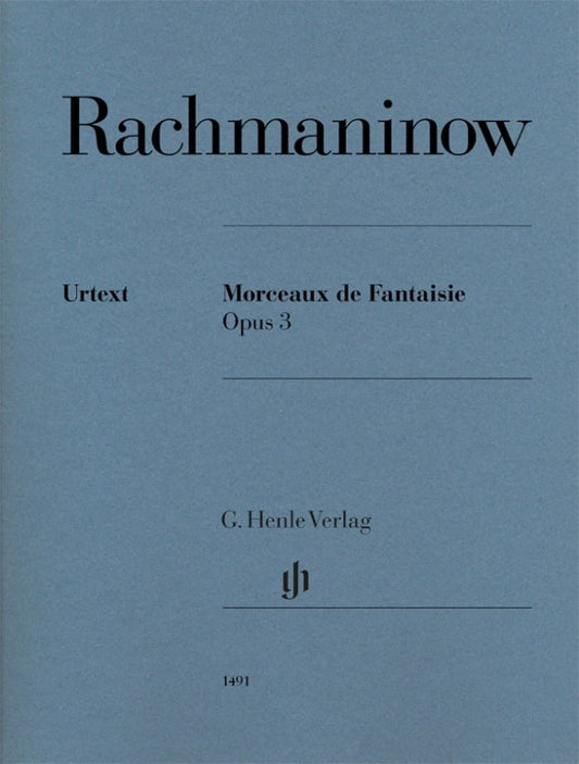 Rachmaninoff - Morceaux De Fantaisie Op 3 For Piano (G. Henle Verlag)