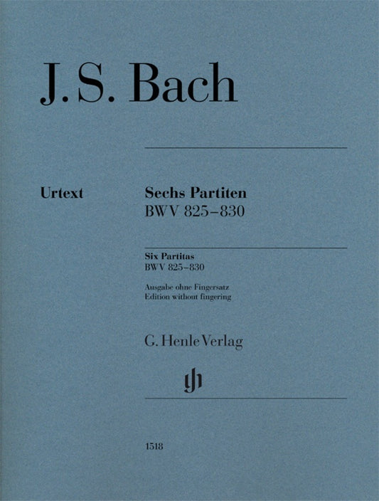 Bach - 6 Partitas Bwv 825-830 Without Fingering Urtext