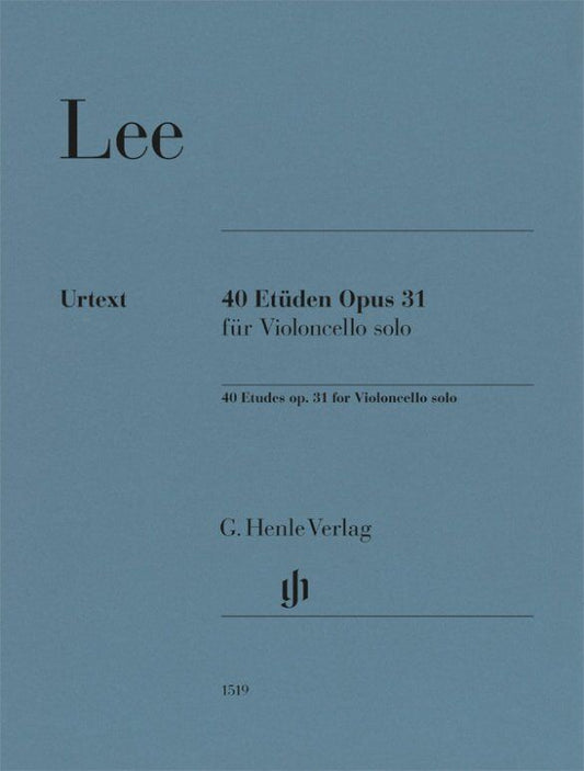 Sebastian Lee - 40 Etudes Op. 31 for Cello Solo, G. Henle Verlag, 69 Pages