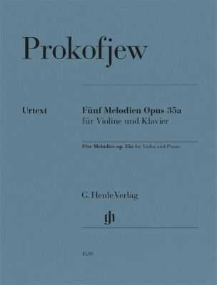 Prokofiev - Five Melodies Op. 35a for Violin and Piano, Urtext Edition, 40 Pages, Published by G. Henle Verlag