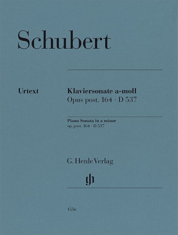 Schubert Piano Sonata A Minor Op. Post 164 D 537 Urtext Edition by G. Henle Verlag, 24 Pages, Piano Solo