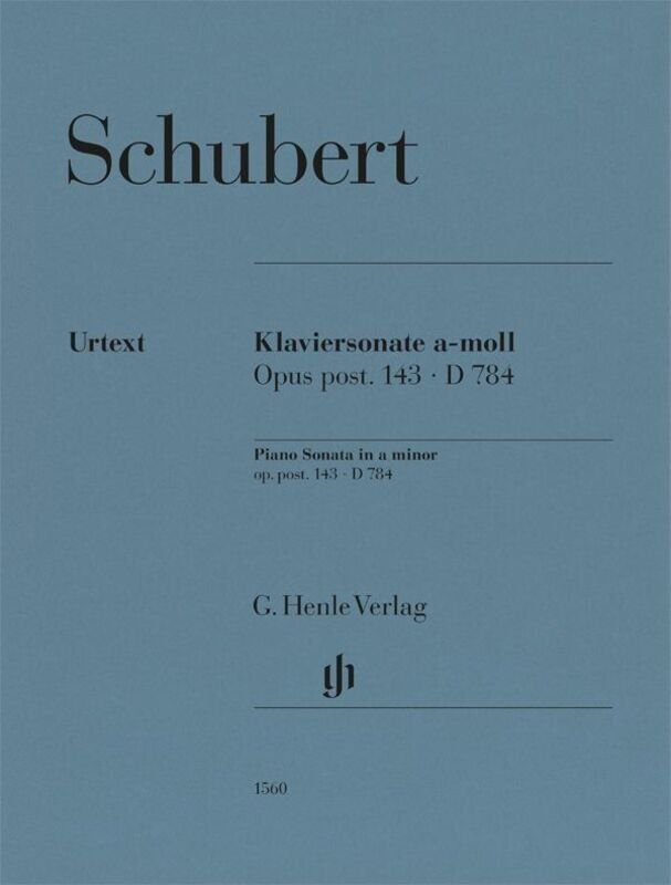 Piano Sonata in A Minor Op. Post 143 D 784 by Franz Schubert for Piano Solo, 23 Pages, G. Henle Verlag