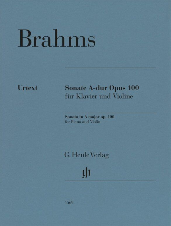 Brahms Sonata A Major Op. 100 for Violin/Piano Urtext Edition