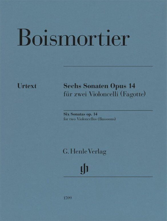Six Sonatas Op. 14 for 2 Cellos or Bassoons by Joseph Bodin de Boismortier