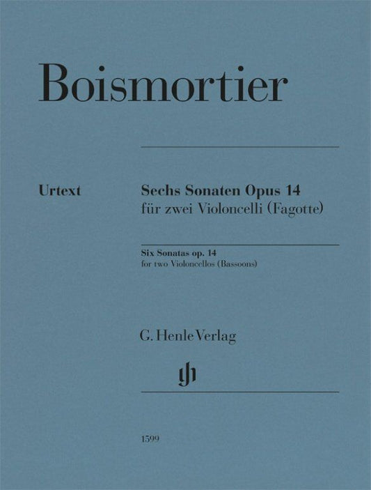 Six Sonatas Op. 14 for 2 Cellos or Bassoons by Joseph Bodin de Boismortier