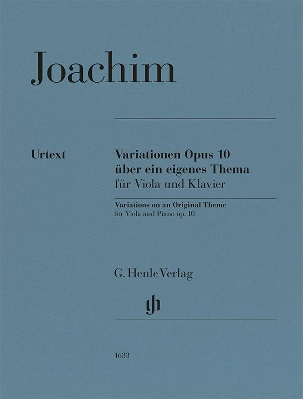 Joachim - Variations On An Original Theme Op 10 Viola/Piano (G. Henle Verlag)