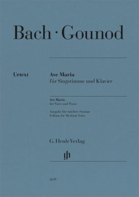 Bach/Gounod Ave Maria for Medium Voice and Piano, Urtext Edition by G. Henle Verlag, 9 Pages