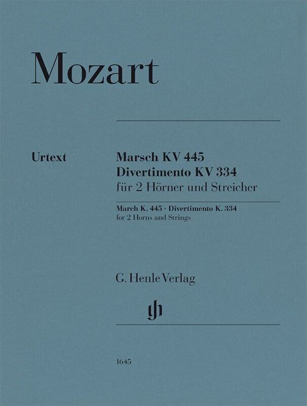 March K 445 and Divertimento K 334 for Cello and Viola, G. Henle Verlag, 113 Pages