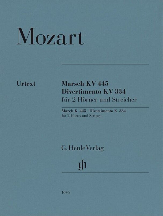 March K 445 and Divertimento K 334 for Cello and Viola, G. Henle Verlag, 113 Pages