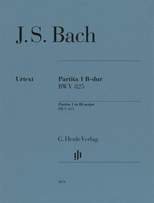 Bach - Partita No. 1 B Flat Major BWV 825 Urtext Edition for Piano, G. Henle Verlag, 23 Pages
