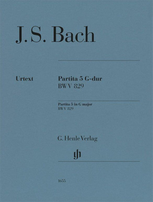 Bach - Partita No. 5 in G Major BWV 829 for Piano Solo, G. Henle Verlag, 27 Pages