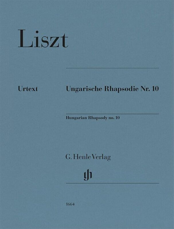 Liszt - Hungarian Rhapsody No. 10 for Piano, Urtext Edition, G. Henle Verlag, 24 Pages, Piano Solo