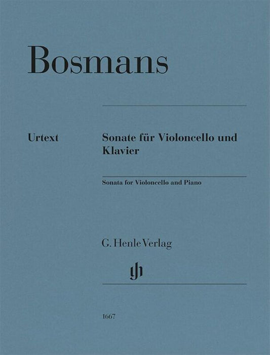 BOSMANS - Sonata for Cello and Piano Urtext Edition by G. Henle Verlag, 52 Pages, Composer Henriette Bosmans