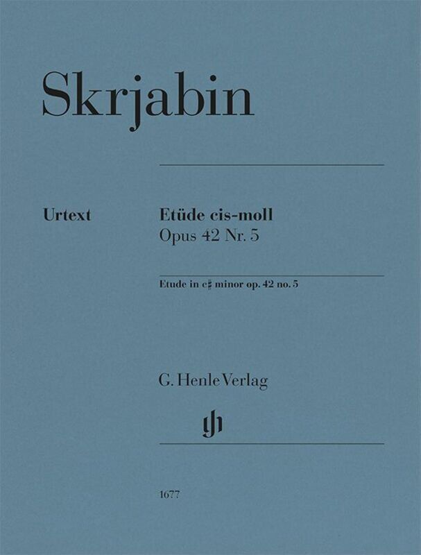Scriabin Etude C Sharp Minor Op. 42 No. 5 for Piano Solo - G. Henle Verlag, 12 Pages
